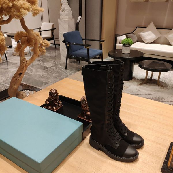 british style knee high boots 2022 thick soles show thin leather long boots for knights with lace up, Black
british style knee high boots 2022 thick soles show thin leather long boots for knights with lace up, Black