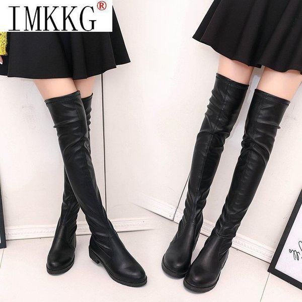 boots women's high winter thigh rubber stretch shoes rome style over the knee botas for black 221115
boots women's high winter thigh rubber stretch shoes rome style over the knee botas for black 221115
