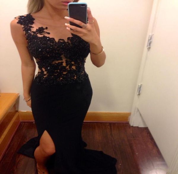 applique sleeveless evening dresses scoop beads sequins chiffon sheath split prom party formal red carpet celebrity dresses c8020457, Black;red
applique sleeveless evening dresses scoop beads sequins chiffon sheath split prom party formal red carpet celebrity dresses c8020457, Black;red