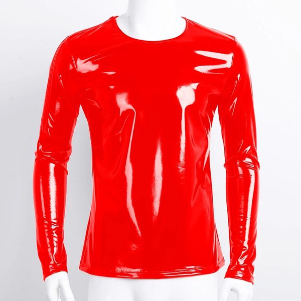 men's t-shirts mens glossy pvc leather long sleeve shirt erotic shaping latex casual coat male shiny metallic patent leather t shirts s, White;black
men's t-shirts mens glossy pvc leather long sleeve shirt erotic shaping latex casual coat male shiny metallic patent leather t shirts s, White;black