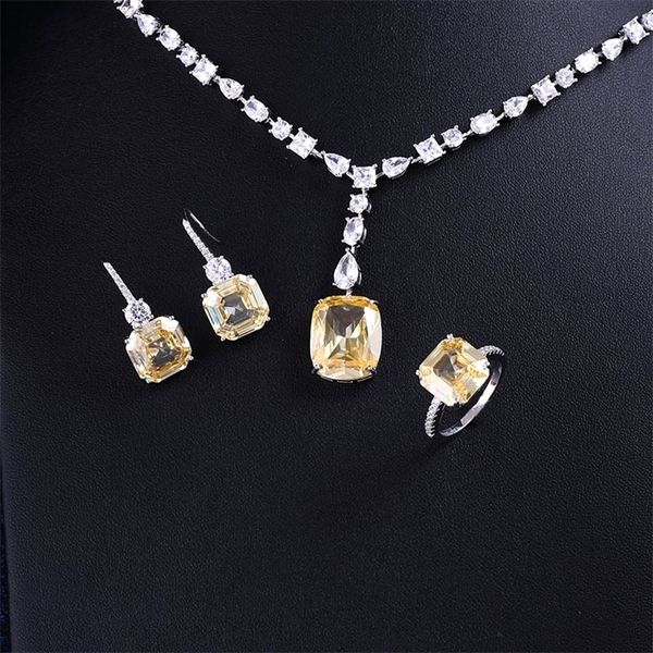 wedding jewelry sets luxury brilliant yellow and clear zirconia waterdrop cirrus fashion style wedding bridal earring necklace jewelry sets, Slivery;golden
wedding jewelry sets luxury brilliant yellow and clear zirconia waterdrop cirrus fashion style wedding bridal earring necklace jewelry sets, Slivery;golden