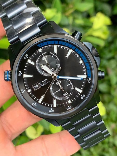 sports men's quartz watch waterproof world time all hands can be operated blue black steel band folding buckle large dial iced out watc, Slivery;brown
sports men's quartz watch waterproof world time all hands can be operated blue black steel band folding buckle large dial iced out watc, Slivery;brown