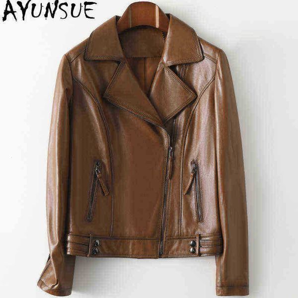ayunsue 100 genuine sheepskin leather jacket women spring autumn 2021 short motorcycle jackets for women casaco feminino gxy337 j220727, Black
ayunsue 100 genuine sheepskin leather jacket women spring autumn 2021 short motorcycle jackets for women casaco feminino gxy337 j220727, Black