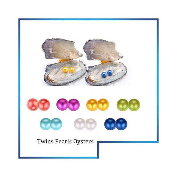pearl akoya 67mm round twins pearl variety good of color love wish freshwater oysters individually vacuum pack fashion gift surprise dhk54, White 
pearl akoya 67mm round twins pearl variety good of color love wish freshwater oysters individually vacuum pack fashion gift surprise dhk54, White