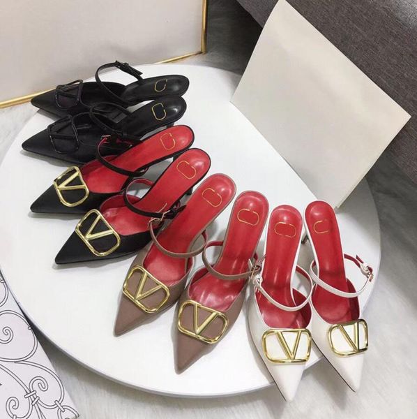 designer women's slippers luxury high heels women sandals thin heel metal buckle sliders calfskin all-match stylist shoes with box, Black
designer women's slippers luxury high heels women sandals thin heel metal buckle sliders calfskin all-match stylist shoes with box, Black