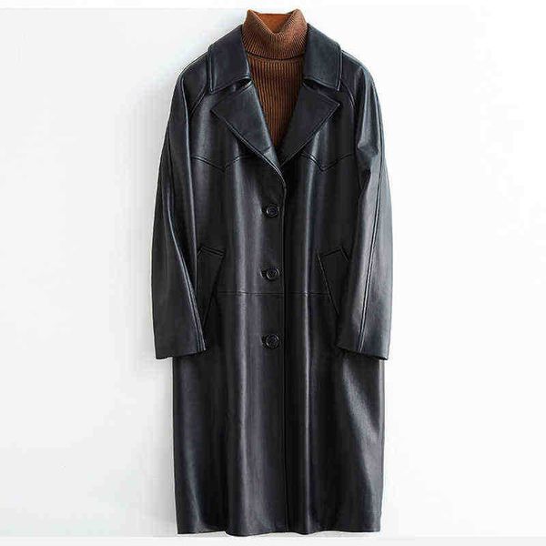 lautaro spring autumn black oversized leather trench coat for women raglan sleeves lapel loose casual stylish korean fashion 2022 j220727
lautaro spring autumn black oversized leather trench coat for women raglan sleeves lapel loose casual stylish korean fashion 2022 j220727