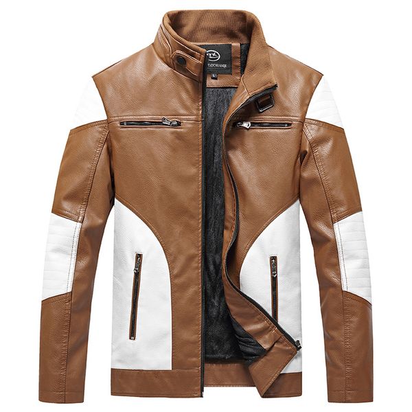 men's fur faux fur joobox winter men faux leather biker jacket zippered pockets contrast slim fit jacket with faux shearling lining 221, Black
men's fur faux fur joobox winter men faux leather biker jacket zippered pockets contrast slim fit jacket with faux shearling lining 221, Black
