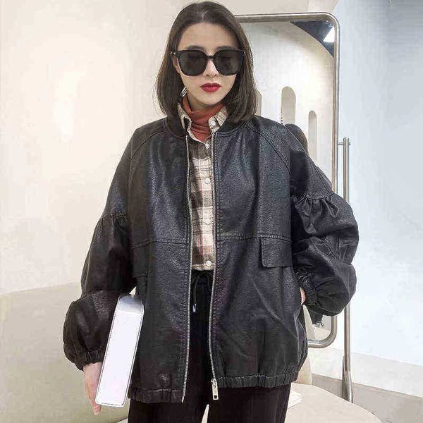 fitaylor spring autumn women 2xl size faux leather short jacket lapel pu leather jacket puff pastry sleeve zipper casual loose outfit j22072, Black
fitaylor spring autumn women 2xl size faux leather short jacket lapel pu leather jacket puff pastry sleeve zipper casual loose outfit j22072, Black