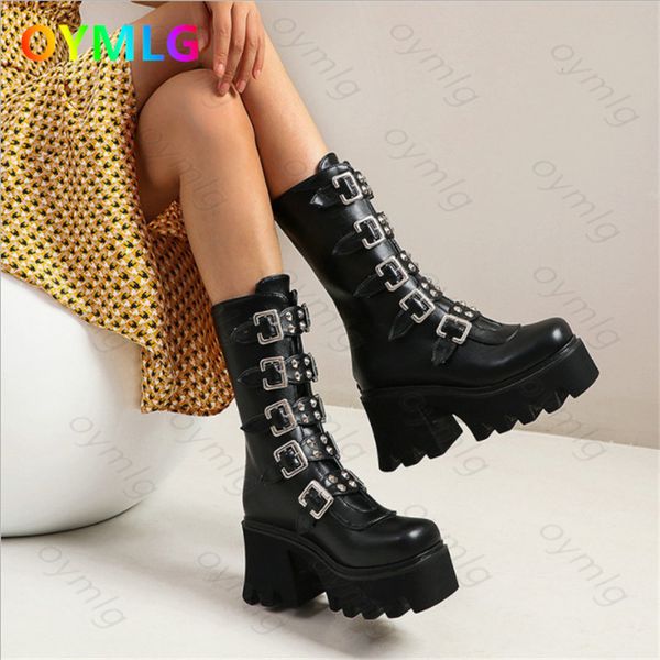boots ladies punk rock platform high-heeled boots with thick-soled handsome rear zipper large size stage 221114, Black
boots ladies punk rock platform high-heeled boots with thick-soled handsome rear zipper large size stage 221114, Black