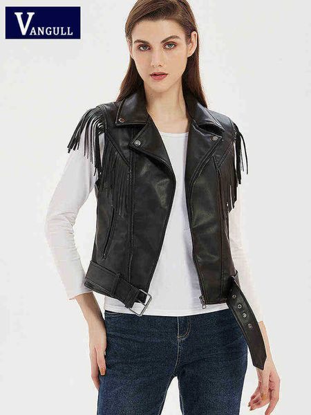 vangull fashion black pu faux leather vest women belt tassel sleeveless grament female zipper vest streetwear outfit vest j220727
vangull fashion black pu faux leather vest women belt tassel sleeveless grament female zipper vest streetwear outfit vest j220727