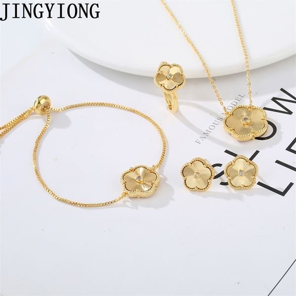 wedding jewelry sets popuiar ciover fiower braceiet neckiace ring jeweiry set for men and women versatiie high quaiity whoiesaie 221115, Slivery;golden
wedding jewelry sets popuiar ciover fiower braceiet neckiace ring jeweiry set for men and women versatiie high quaiity whoiesaie 221115, Slivery;golden