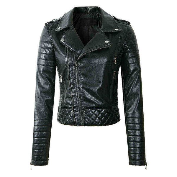 new wmoen leather jacket spring autumn turn down collar zipper vintage outfit ladies biker moto short jackets female leather jacket j220727, Black
new wmoen leather jacket spring autumn turn down collar zipper vintage outfit ladies biker moto short jackets female leather jacket j220727, Black