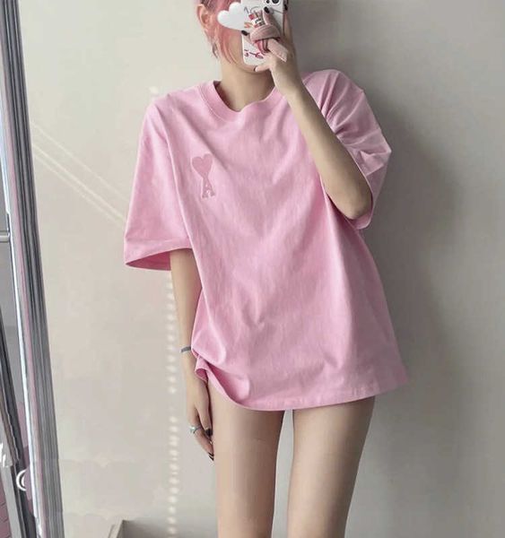 men women t-shirt am heart designer solid cotton love embroidery macaron long staple thickness texture loose 935l casual fashion bran, White;black
men women t-shirt am heart designer solid cotton love embroidery macaron long staple thickness texture loose 935l casual fashion bran, White;black