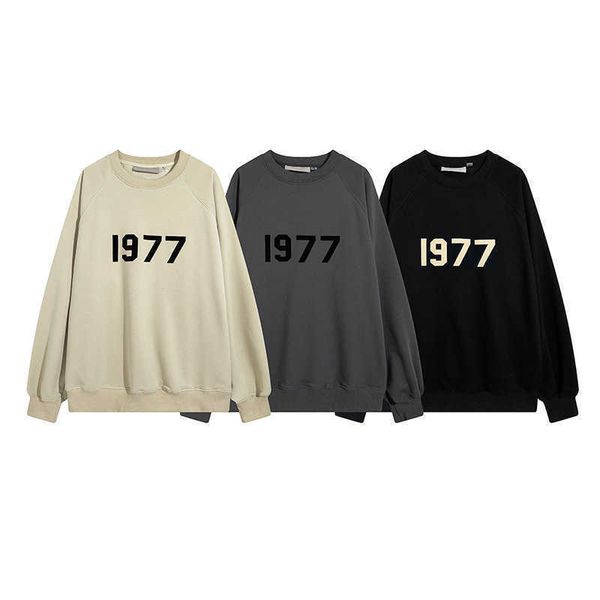 designer mens womens hoodie essentialss sweatshirts winter sweaters season 1977 digital flocking printing cotton round neck fashion brand, Black
designer mens womens hoodie essentialss sweatshirts winter sweaters season 1977 digital flocking printing cotton round neck fashion brand, Black