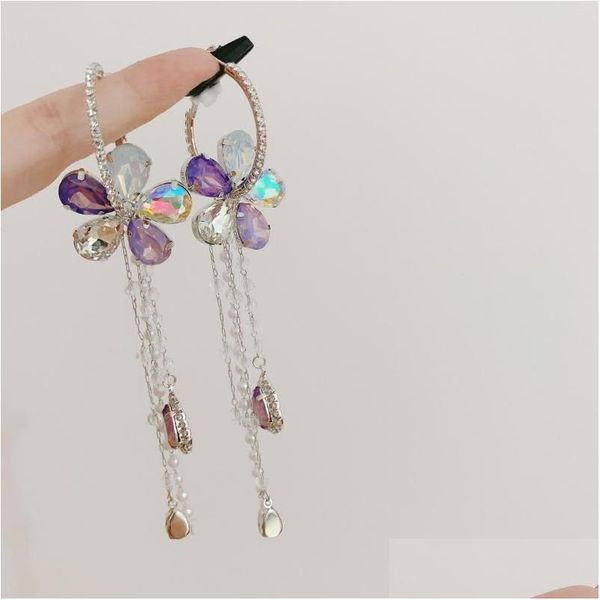 dangle chandelier dangle earrings korean flower drop women 2022 trend ladies fashion purple crystal chain tassel summer holiday br dhpiy, Silver
dangle chandelier dangle earrings korean flower drop women 2022 trend ladies fashion purple crystal chain tassel summer holiday br dhpiy, Silver