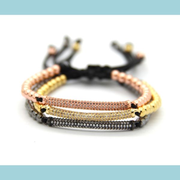 charm bracelets men women jewelry 4mm high grade bronze beads weave thin cubic zirconia tube braided rame bracelets drop deli dh4bu, Golden;silver
charm bracelets men women jewelry 4mm high grade bronze beads weave thin cubic zirconia tube braided rame bracelets drop deli dh4bu, Golden;silver