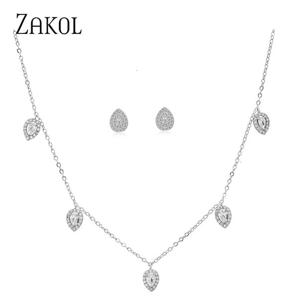 wedding jewelry sets zakol fashion water drop cubic zirconia choker for women gold color stud earrings necklaces party style sp3313 221115, Slivery;golden
wedding jewelry sets zakol fashion water drop cubic zirconia choker for women gold color stud earrings necklaces party style sp3313 221115, Slivery;golden