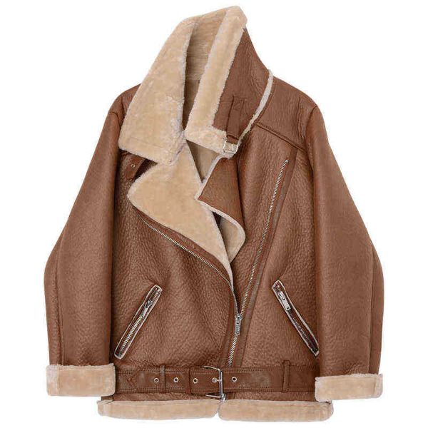 ailegogo new women winter lamb wool jackets fur collar zipper parka warm thick outerwear faux lamb leather jacket leather jacket j220727, Black
ailegogo new women winter lamb wool jackets fur collar zipper parka warm thick outerwear faux lamb leather jacket leather jacket j220727, Black