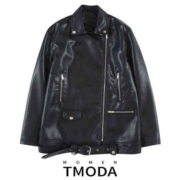 tmoda2120 2022 pu faux leather jacket women loose sharpening casual biker jackets outfit female bf style black leather jacket j220727
tmoda2120 2022 pu faux leather jacket women loose sharpening casual biker jackets outfit female bf style black leather jacket j220727