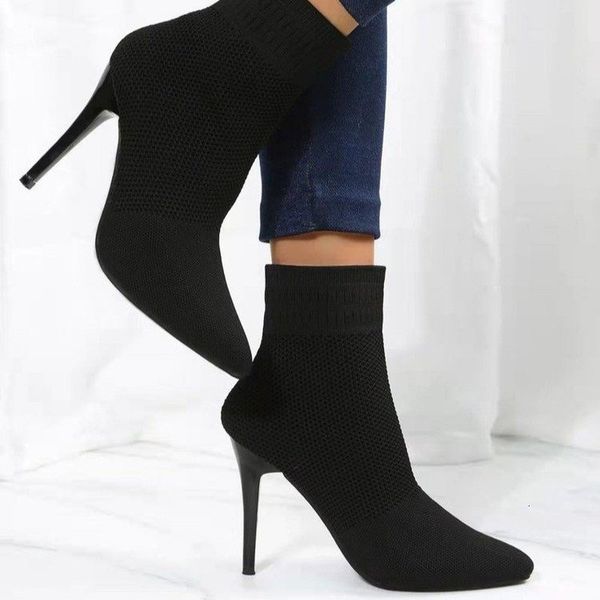 boots the square toe stiletto knit socks women's stretch high heel midtube allmatch fashion 221114, Black
boots the square toe stiletto knit socks women's stretch high heel midtube allmatch fashion 221114, Black