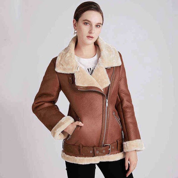 ailegogo new women winter lambs wool parka fur collar zipper jacket warm thick outerwear faux lamb leather jacket moto outfit j220727, Black
ailegogo new women winter lambs wool parka fur collar zipper jacket warm thick outerwear faux lamb leather jacket moto outfit j220727, Black