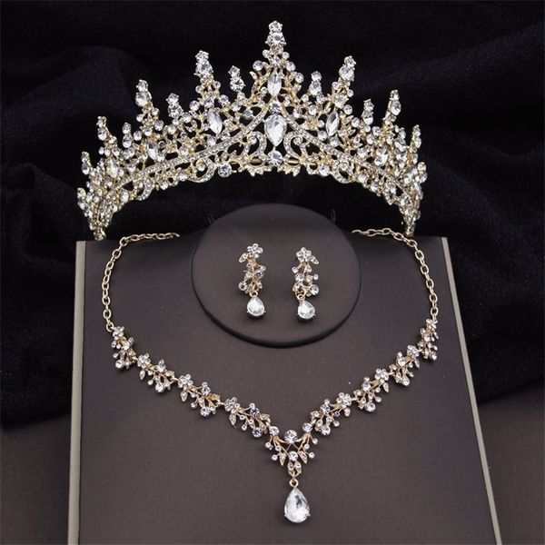 wedding jewelry sets baroque fashion bridal luxury crown earrings choker necklace women dress tiaras bride 221115, Slivery;golden
wedding jewelry sets baroque fashion bridal luxury crown earrings choker necklace women dress tiaras bride 221115, Slivery;golden