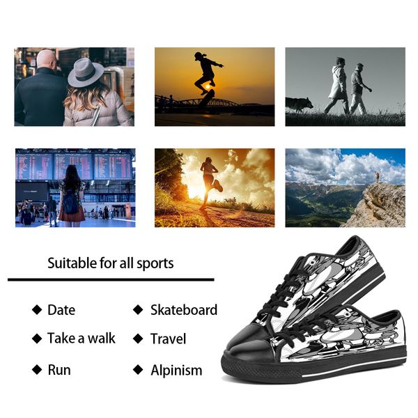 custom shoes classic canvas low cut skateboard casual triple black accept customization uv printing low mens womens sports sneakers breathab
custom shoes classic canvas low cut skateboard casual triple black accept customization uv printing low mens womens sports sneakers breathab
