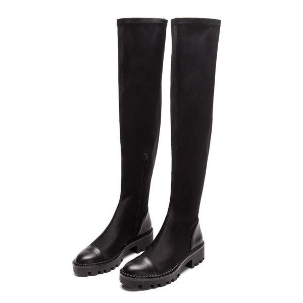 boots women long autumn shoes black over the knee high female thigh sock platform elastic slim 221115
boots women long autumn shoes black over the knee high female thigh sock platform elastic slim 221115