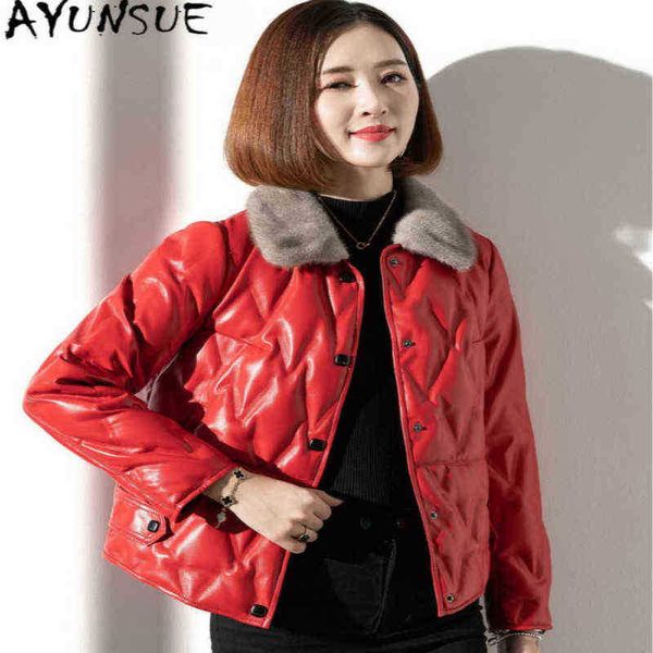 ayunsue sheepskin coat women genuine leather mink fur collar down jacket female winter women coat ropa lw3940 j220727, Black
ayunsue sheepskin coat women genuine leather mink fur collar down jacket female winter women coat ropa lw3940 j220727, Black