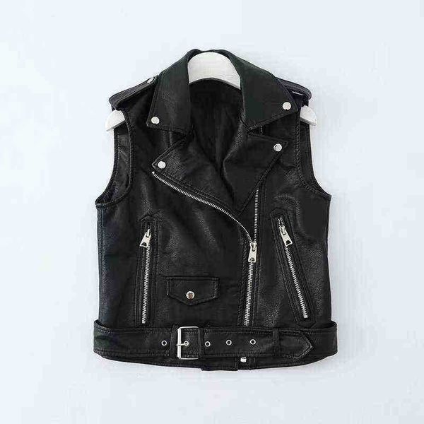 ailegogo spring autumn women sleeveless pu faux leather jacket with belt streetwear female zipper black vest women vest j220727
ailegogo spring autumn women sleeveless pu faux leather jacket with belt streetwear female zipper black vest women vest j220727