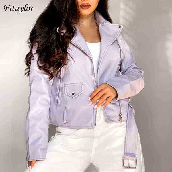 fitaylor spring autumn soft pu leather short jacket women casual female purple streetwear jacket moto bike faux leather outfit j220727, Black
fitaylor spring autumn soft pu leather short jacket women casual female purple streetwear jacket moto bike faux leather outfit j220727, Black