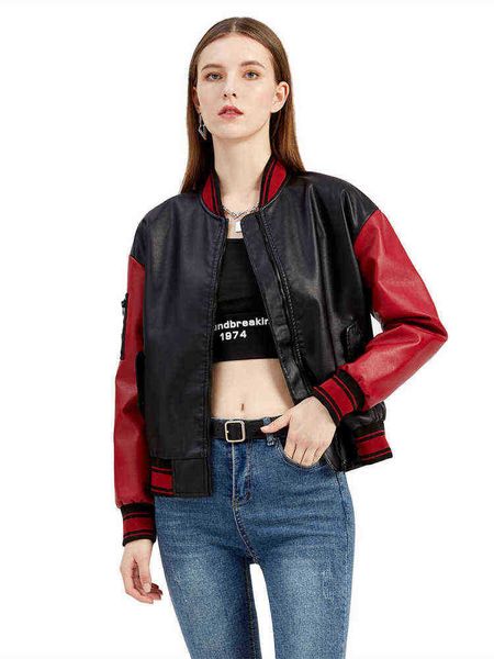fmfssom black and white halftone women pu jacket spring accidental o neck faux leather jacket autumn female motobiker warm runner j220727
fmfssom black and white halftone women pu jacket spring accidental o neck faux leather jacket autumn female motobiker warm runner j220727