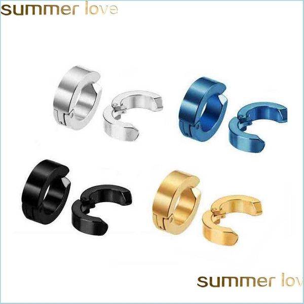 clip-on screw back 5 colors stainless steel clip earrings non piercing punk earring for men women sier black blue golden classic c dhjbc, Silver
clip-on screw back 5 colors stainless steel clip earrings non piercing punk earring for men women sier black blue golden classic c dhjbc, Silver