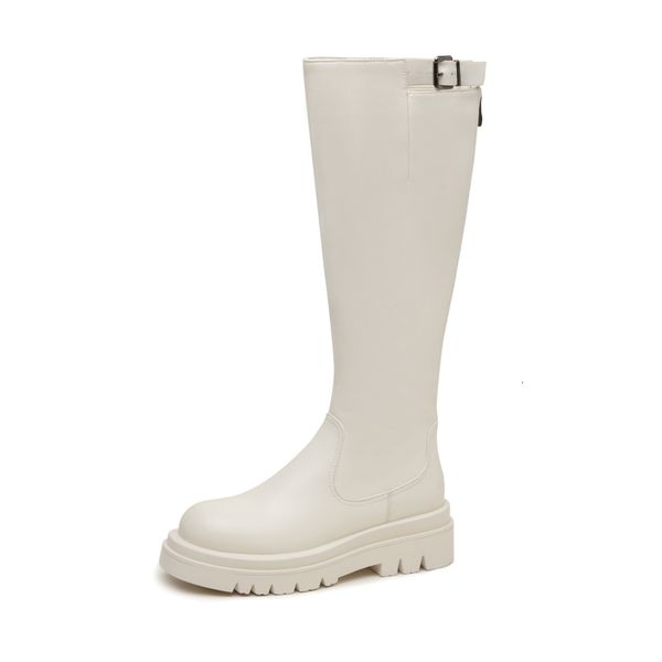 boots winter knee high motorcycle fashion female platform shoes ladies black brown white round toe buckle 221114
boots winter knee high motorcycle fashion female platform shoes ladies black brown white round toe buckle 221114