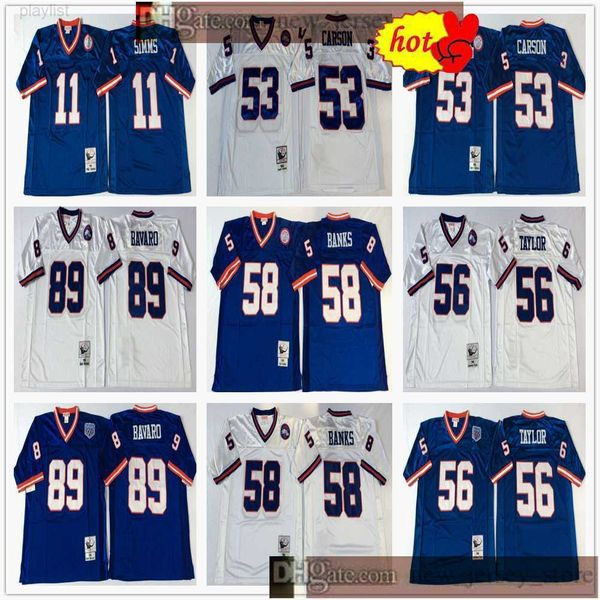 football retro vintage 56 lawrence taylor 89 mark bavaro 58 carl banks 53 harry carson 11 phil simms jerseys mens blue stitched, Black
football retro vintage 56 lawrence taylor 89 mark bavaro 58 carl banks 53 harry carson 11 phil simms jerseys mens blue stitched, Black