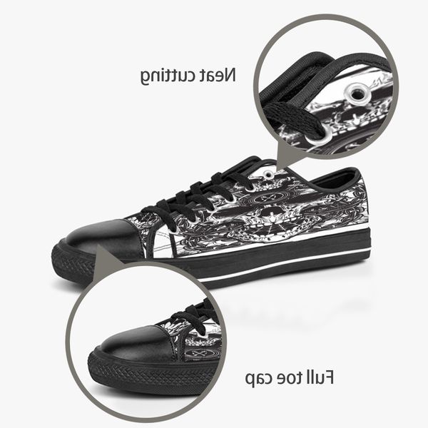 men women diy custom shoes low canvas skateboard sneakers triple black customization uv printing sports sneakers xuebi 158-3
men women diy custom shoes low canvas skateboard sneakers triple black customization uv printing sports sneakers xuebi 158-3