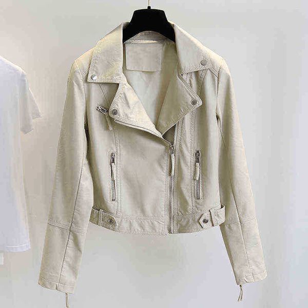 2021 spring autumn streetwear pu leather jacket for women korean slim zipper long sleeve female biker jackets chaquetas para mujer j220727, Black
2021 spring autumn streetwear pu leather jacket for women korean slim zipper long sleeve female biker jackets chaquetas para mujer j220727, Black