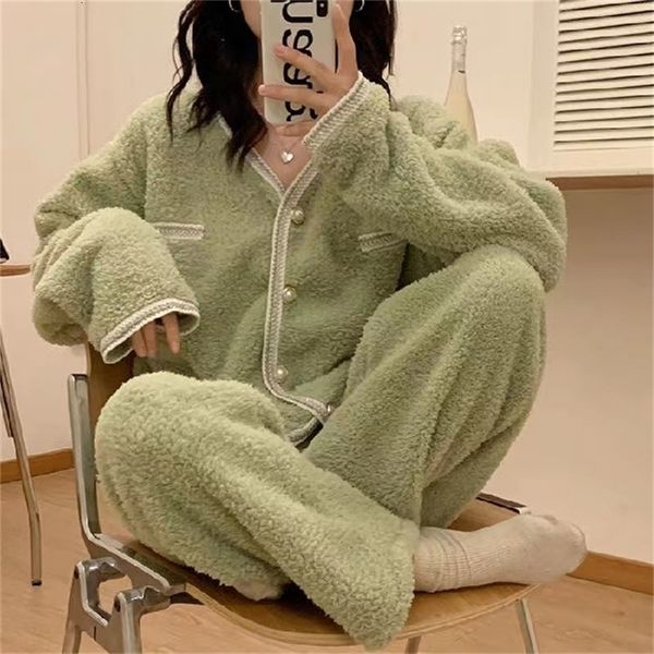 womens jumpsuits rompers pajamas set women winter coral velvet pyjamas sets sweet cute flannel long sleeve female homewear nightwear 221115, Black;white
womens jumpsuits rompers pajamas set women winter coral velvet pyjamas sets sweet cute flannel long sleeve female homewear nightwear 221115, Black;white