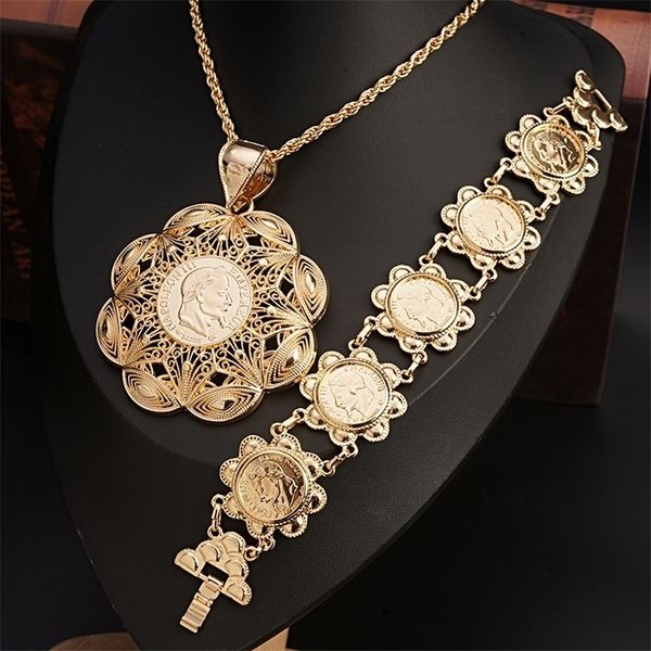 wedding jewelry sets french vintage coin bracelet dubai ladies necklace slide chain arabian robe set algerian gold plated pendant 221115, Slivery;golden
wedding jewelry sets french vintage coin bracelet dubai ladies necklace slide chain arabian robe set algerian gold plated pendant 221115, Slivery;golden