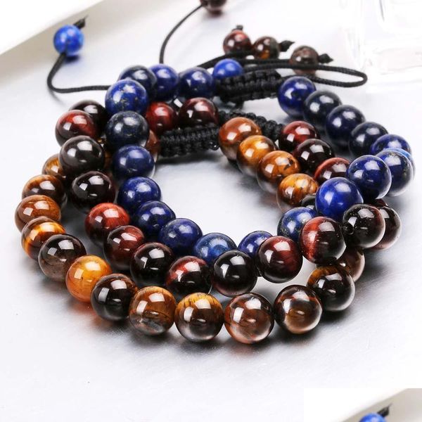 beaded 8mm natural stone bead bracelet tiger eye lapis lazi light green beads handmade rope woven bracelets for men and women drop d dhxpr, Black
beaded 8mm natural stone bead bracelet tiger eye lapis lazi light green beads handmade rope woven bracelets for men and women drop d dhxpr, Black
