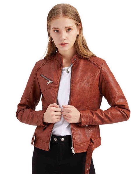 fmfssom spring women sashes soft pu jacket o neck long sleeve slim faux leather coat autumn casual zipper fashion moto outwear j220727, Black
fmfssom spring women sashes soft pu jacket o neck long sleeve slim faux leather coat autumn casual zipper fashion moto outwear j220727, Black