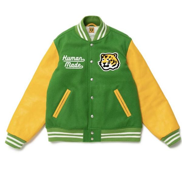 real pics green grey coats vintage embroidery letters baseball coat mens leather patchwork jakets, Black;brown
real pics green grey coats vintage embroidery letters baseball coat mens leather patchwork jakets, Black;brown