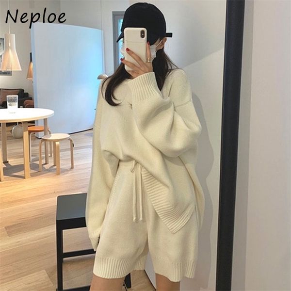 womens two piece pants neploe chic autumn winter solid color suits femme allmatch lazy style round neck knitted sweater high waist bandage s, White
womens two piece pants neploe chic autumn winter solid color suits femme allmatch lazy style round neck knitted sweater high waist bandage s, White