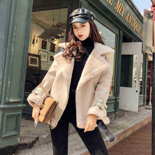 fitaylor new winter biker jacket women fashion lapel collar zipper fur leather jacket with belt loose thick warm jacket outfit j220727, Black
fitaylor new winter biker jacket women fashion lapel collar zipper fur leather jacket with belt loose thick warm jacket outfit j220727, Black