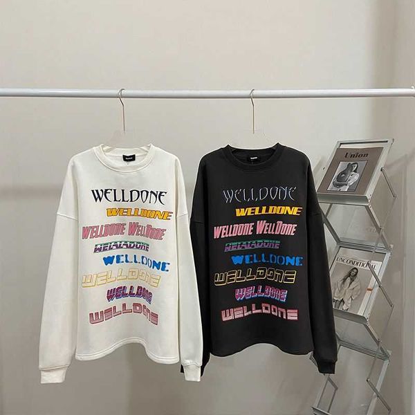 wel ldone women's and men's sweatshirts designer printed letter pullover long shirt new autumn/winter style, Black
wel ldone women's and men's sweatshirts designer printed letter pullover long shirt new autumn/winter style, Black