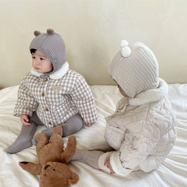 rompers 03years cute born baby boy girl winter coat turn down collar pocket wool thicken warm down cardigan outwear plaid clothes 221114, Blue
rompers 03years cute born baby boy girl winter coat turn down collar pocket wool thicken warm down cardigan outwear plaid clothes 221114, Blue