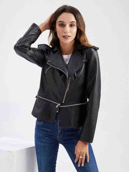 fmfssom bottom edge detachable soft pu jacket women spring streetwear style faux leather jacket female split outfit j220727, Black
fmfssom bottom edge detachable soft pu jacket women spring streetwear style faux leather jacket female split outfit j220727, Black
