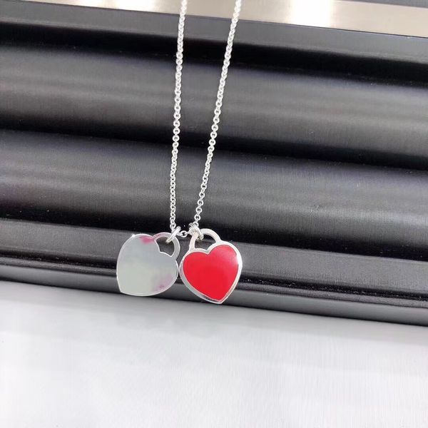 european and american peach heart necklace charming designer 18k gold women's pendant girl's original jewelry gift 316l stainless, Silver
european and american peach heart necklace charming designer 18k gold women's pendant girl's original jewelry gift 316l stainless, Silver