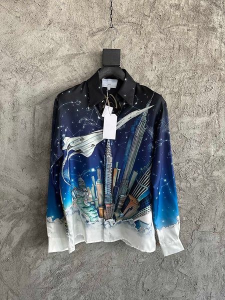 2022 new men's silk long sleeve casual shirt luxury brand design unique button print shirt, White;black
2022 new men's silk long sleeve casual shirt luxury brand design unique button print shirt, White;black