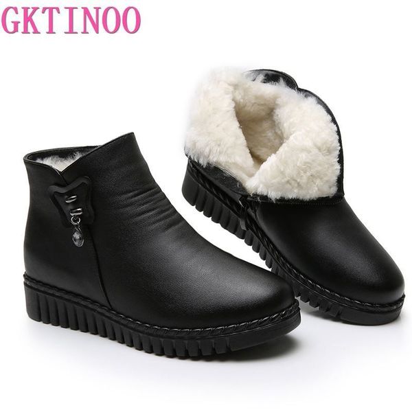 boots gktinoo women snow winter flat heels ankle warm platform shoes leather thick fur booties 221115, Black
boots gktinoo women snow winter flat heels ankle warm platform shoes leather thick fur booties 221115, Black